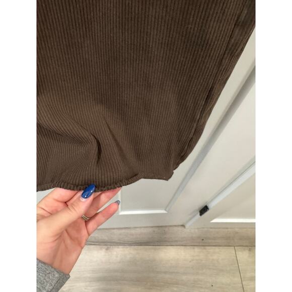 H&M Brown Ribbed Midi tank dress size Large - Picture 3 of 4